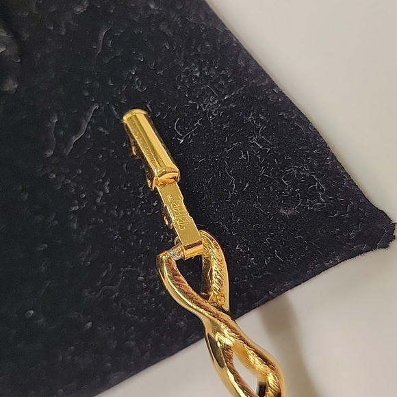 Vintage Trifari Statement Necklace Goldtone With Rhinestones - Picture 8 of 10